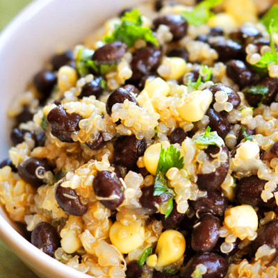 Quinoa and Black Bean Salad with Corn and Cilantro
